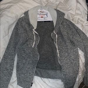 american eagle zip up sweater